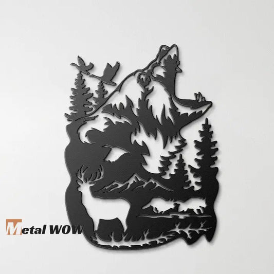 Bear Metal Wall Art - Metal WOW
