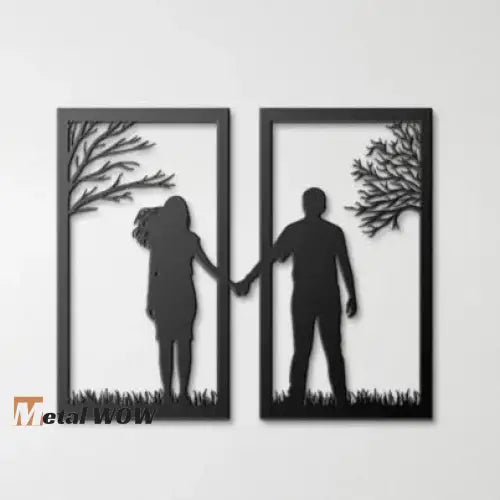 Couple In Love Metal Sign - Metal WOW