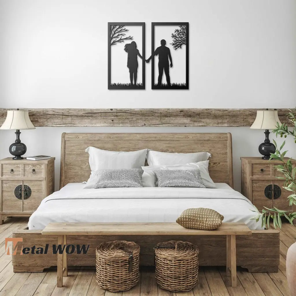Couple In Love Metal Sign - Metal WOW
