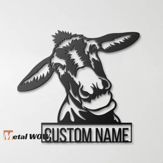 Custom Farm Donkey Metal Wall Art - Metal WOW