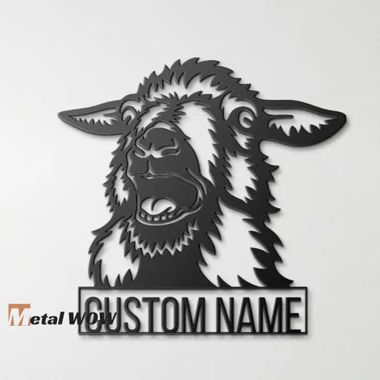 Custom Farm Sheep Metal Wall Art - Metal WOW