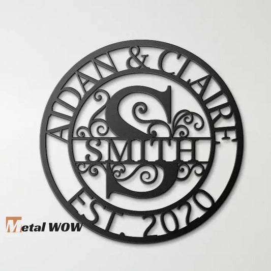 Custom Monogram Metal Sign - Metal WOW