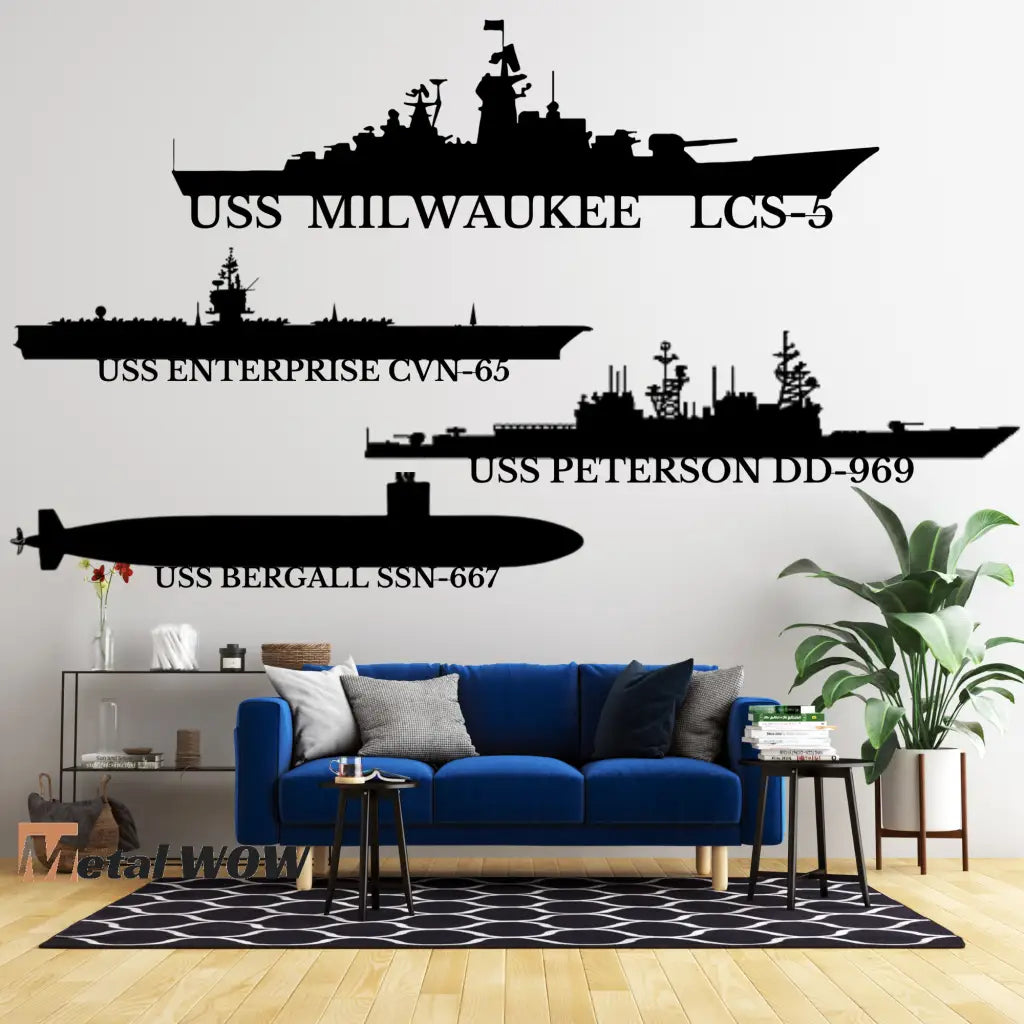 Custom US Navy Ships Metal Sign - Metal WOW