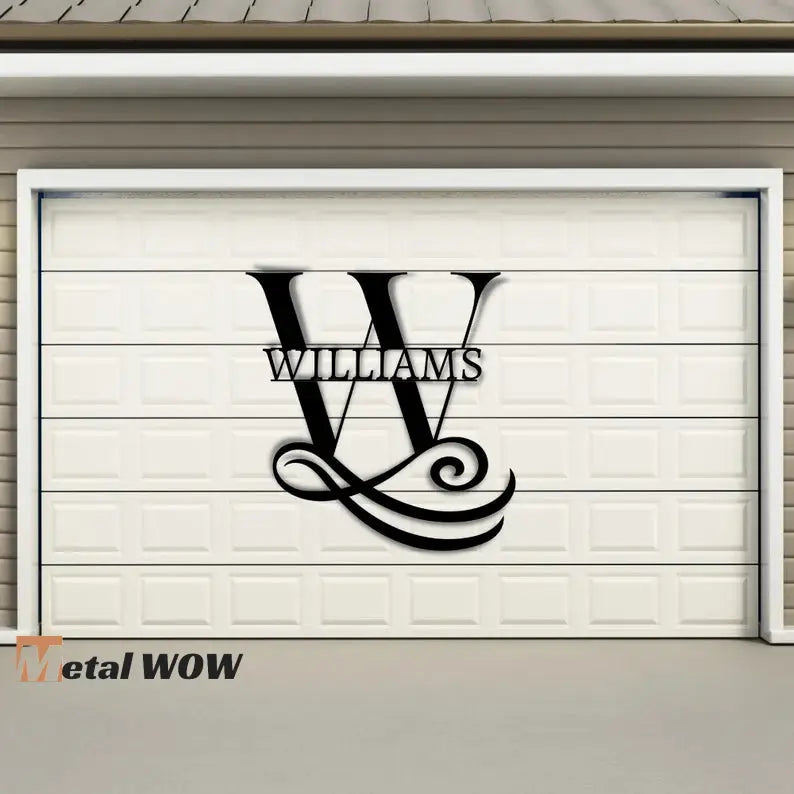 Door Monogram Metal Sign - Metal WOW