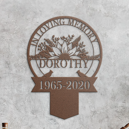 Custom Memorial Metal Sign