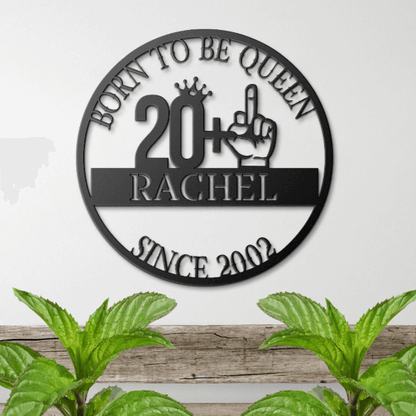 21st Birthday Funny Metal Sign For Her