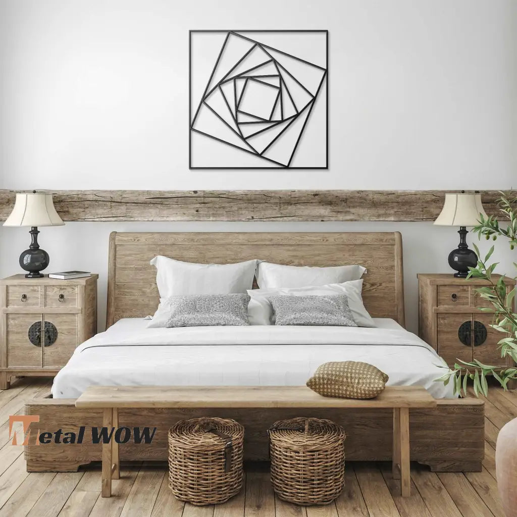 Fibonacci Geometric Metal Sign - Metal WOW