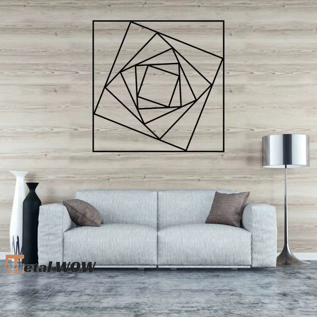 Fibonacci Geometric Metal Sign - Metal WOW