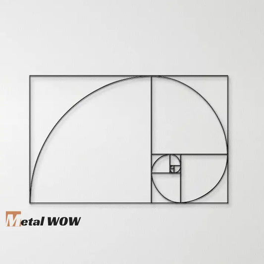 Fibonacci Geometric Metal Wall Art - Metal WOW