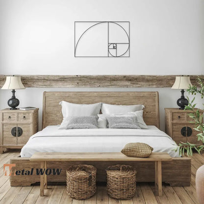 Fibonacci Geometric Metal Wall Art - Metal WOW