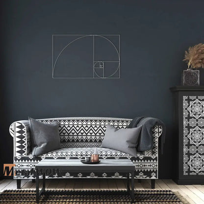 Fibonacci Geometric Metal Wall Art - Metal WOW