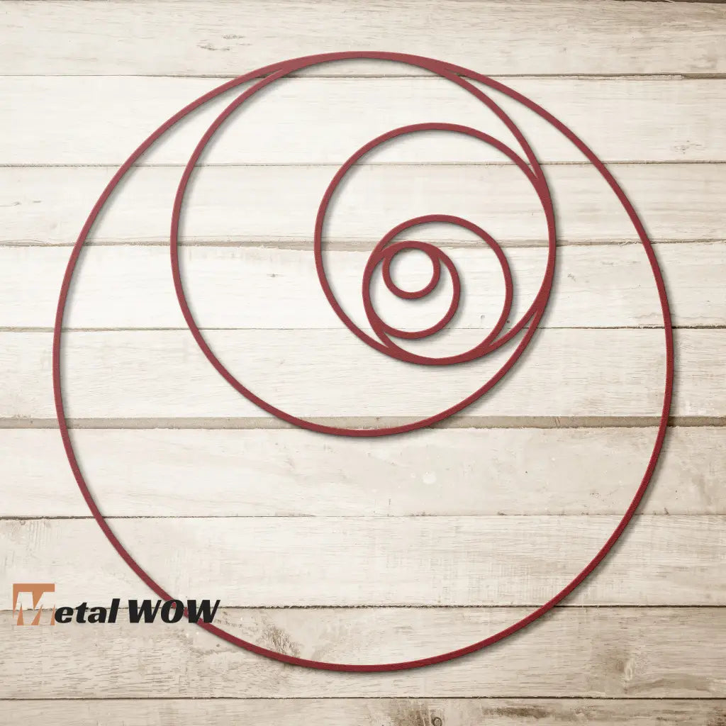 Fibonacci Numbers Spiral Metal Sign - Metal WOW