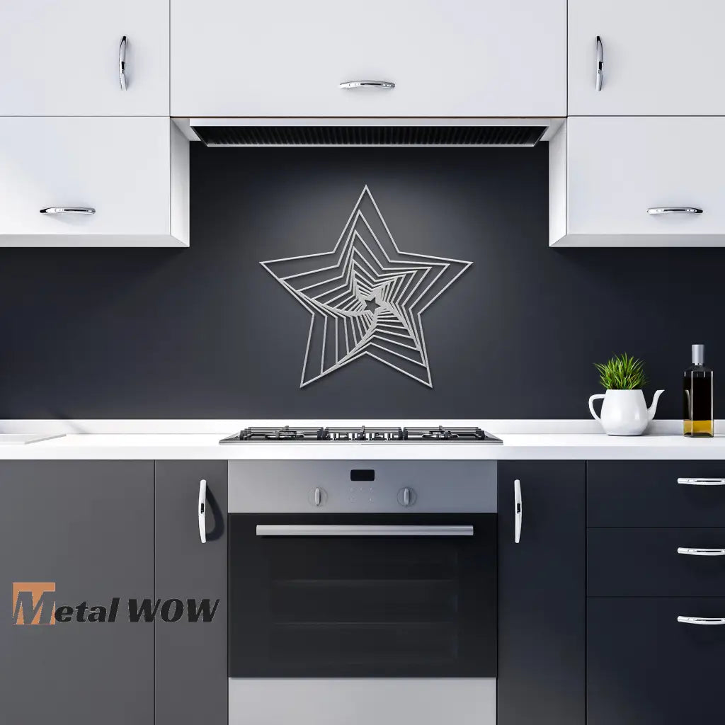 Fibonacci Star Metal Sign - Metal WOW