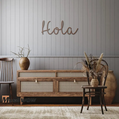 Hola Spanish Metal Wall Art - Metal WOW