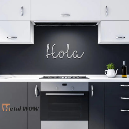 Hola Spanish Metal Wall Art - Metal WOW