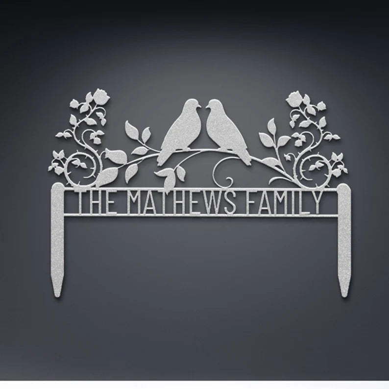 Personalized Family Metal Yard Sign