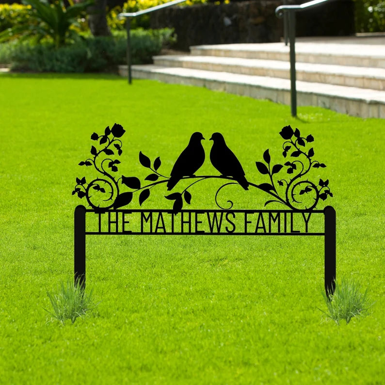 Personalized Family Metal Yard Sign