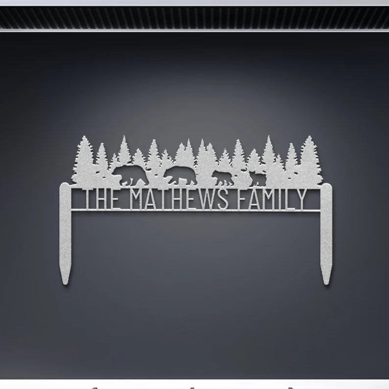 Bear Family Custom Yard Sign