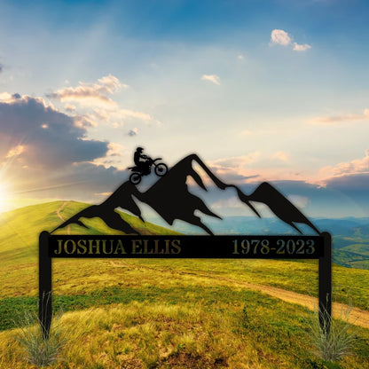 personalized Motorcycle Rider Memorial sign