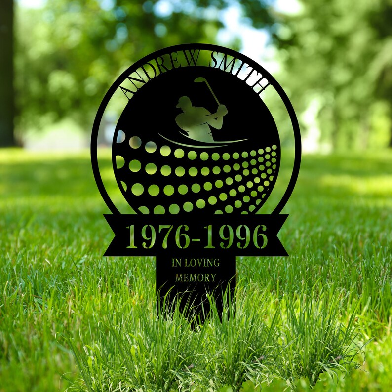 Personalized Golf Memorial Metal sign