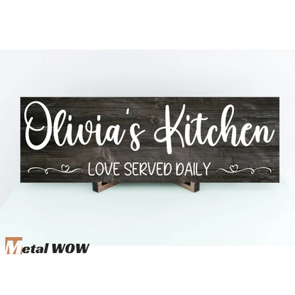 Kitchen Wood Sign - Black - UV Printed MDF Sign - 15x5