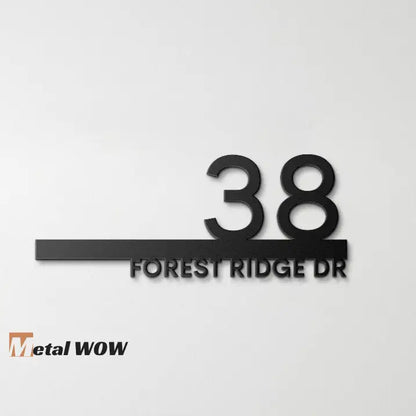 Modern Metal House Address Sign - Metal WOW