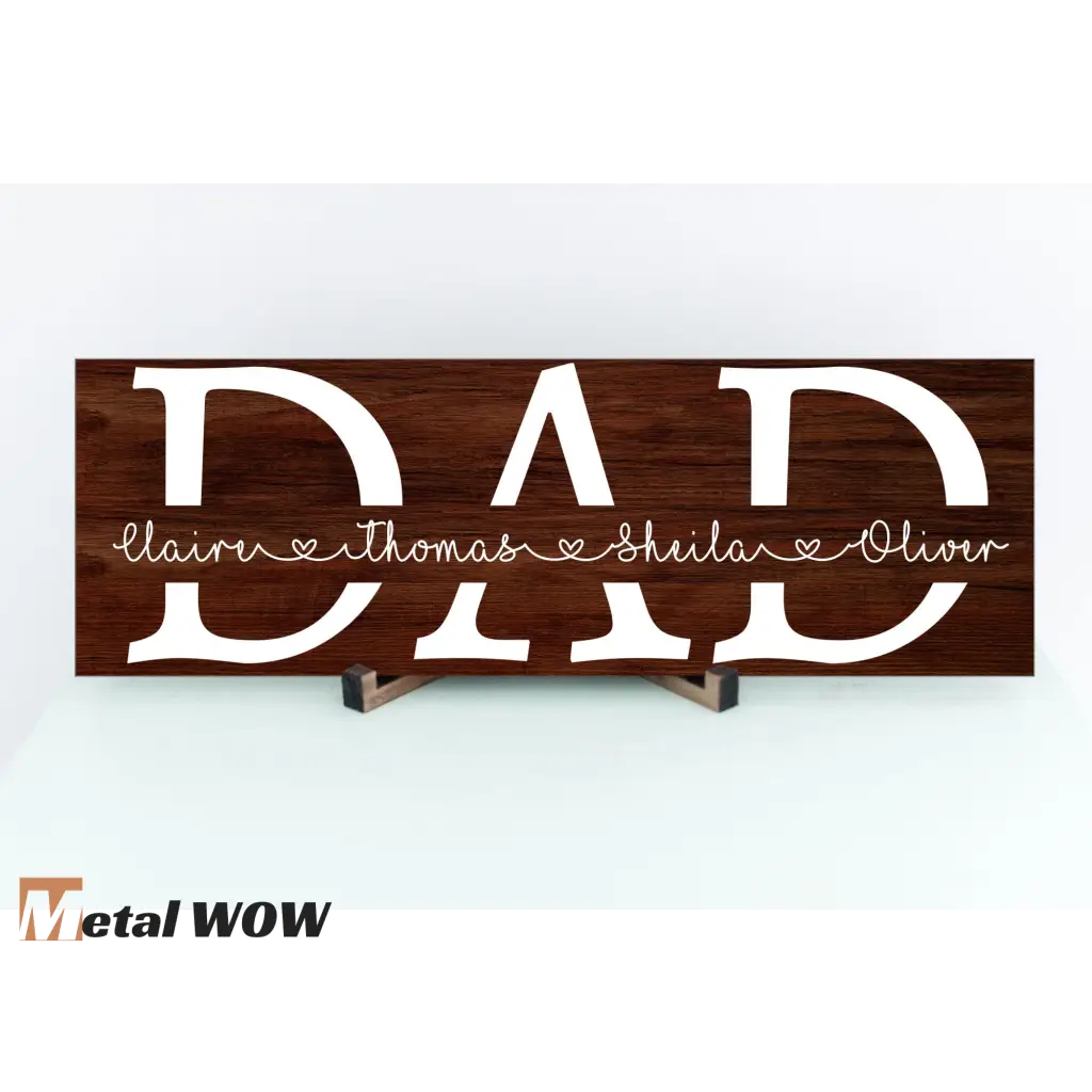 Personalized Dad Wood Sign - UV Printed MDF Sign - 15x5