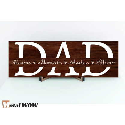 Personalized Dad Wood Sign - UV Printed MDF Sign - 15x5