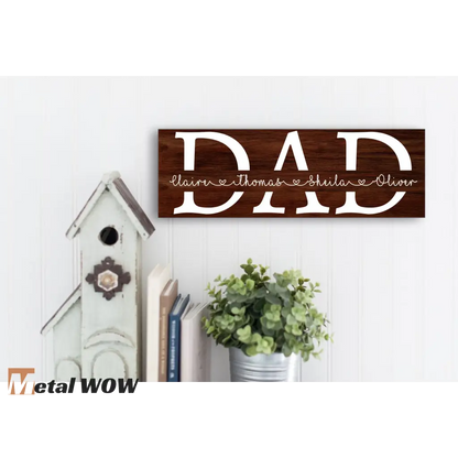 Personalized Dad Wood Sign - UV Printed MDF Sign - 15x5