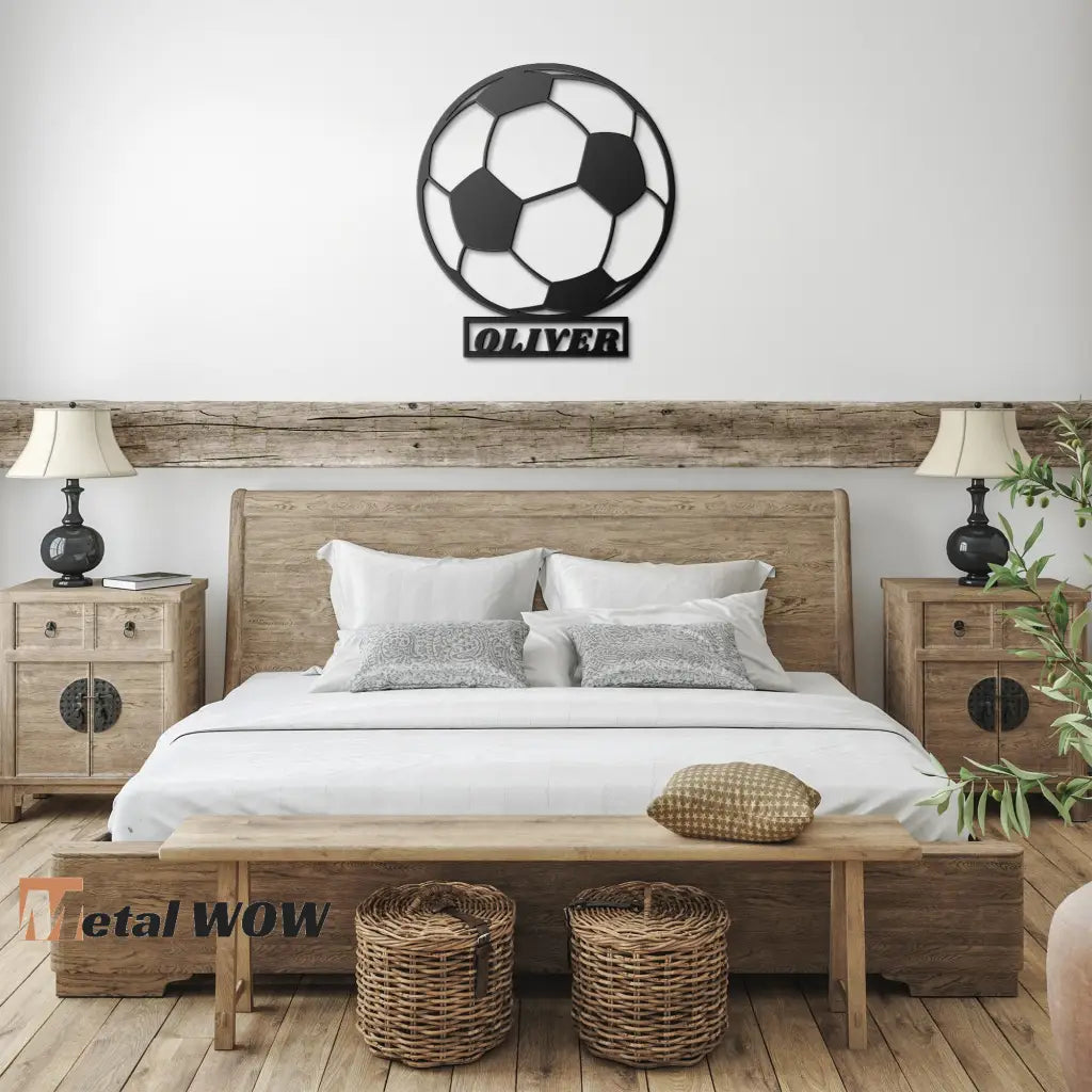 Personalized Football Soccer Metal Sign - Metal WOW
