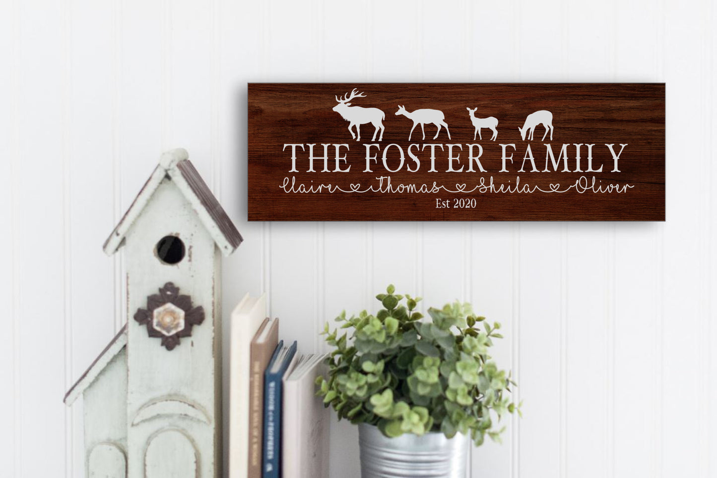 Deer Family Name Sign